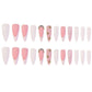 Patch Drop Shape Nail Art with Rhinestone False Nails and Glue Pack - patch drop shape nail art