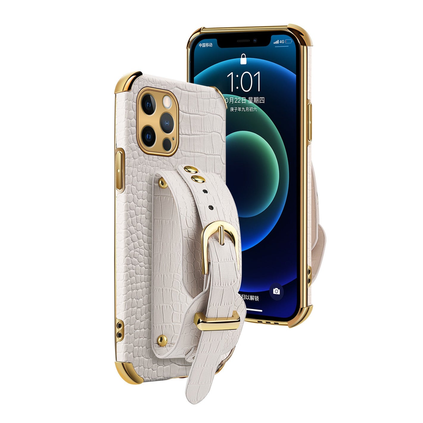 Pattern Phone Case with Plating 6D Leather for iPhone 12 Series - pattern phone case plating 6d leather