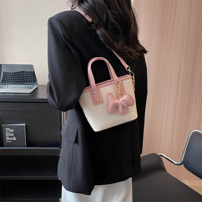 Pattern Shoulder Messenger Bag with Stone and Adjustable Straps - Teleplus stone pattern shoulder messenger bag