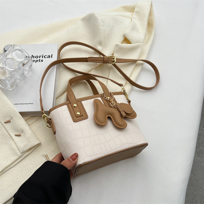 Pattern Shoulder Messenger Bag with Stone and Adjustable Straps - Teleplus stone pattern shoulder messenger bag