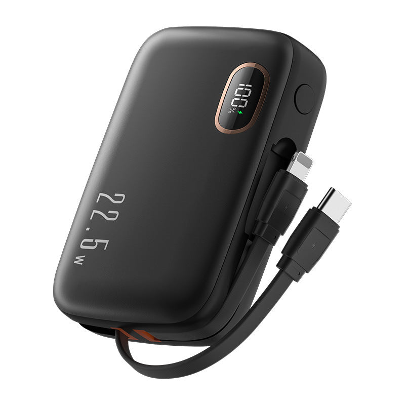 PD22.5W Fast Charging Digital Display Mobile Power Supply With Cable - PD22.5W Fast Charging Digital Display Power Bank