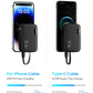 PD22.5W Fast Charging Digital Display Mobile Power Supply With Cable - PD22.5W Fast Charging Digital Display Power Bank