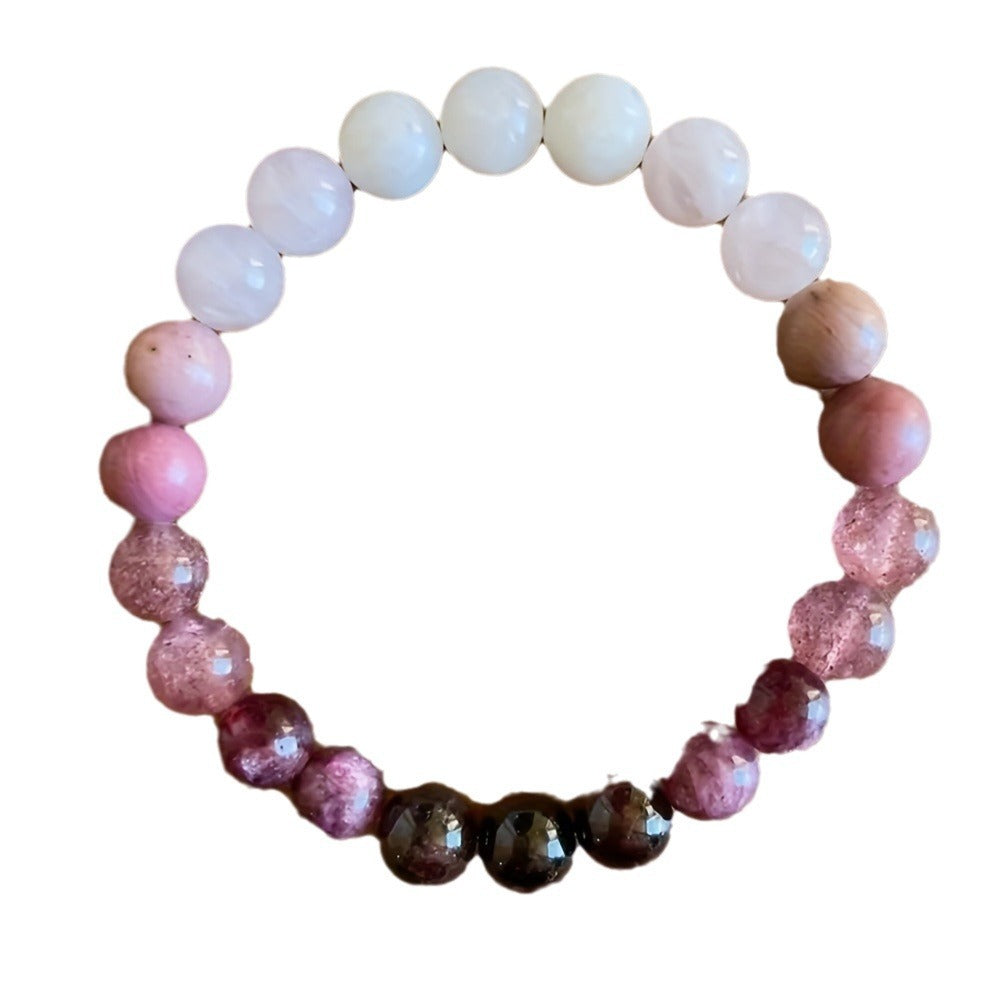 Peach Blossom Natural Stone Bracelet Female High Sense - Peach Blossom Natural Stone Bracelet for Women