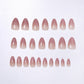 Peach Gradient Nude Glitter Removable Nail Patches with Jelly Gel and Gift - Teleplus peach gradient nude fine glitter