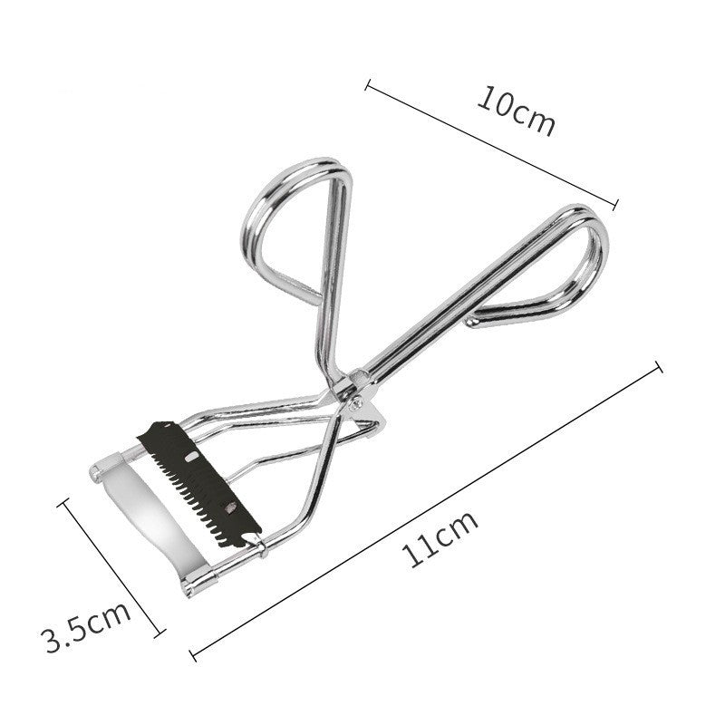 Peach Heart Fan Eyelash Curler with Comb for Easy Curling and Portable - Teleplus comb eyelash curler peach heart fan