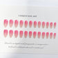 Peach Pink Almond French Nail Patch with Powder Gradient Apricot and Jelly Glue - Teleplus minimalist french nail patch