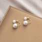 Pearl Dual-wear Special-interest Design 925 Silver Stud Earrings - Pearl Dual Purpose Earrings for Bling and Zing