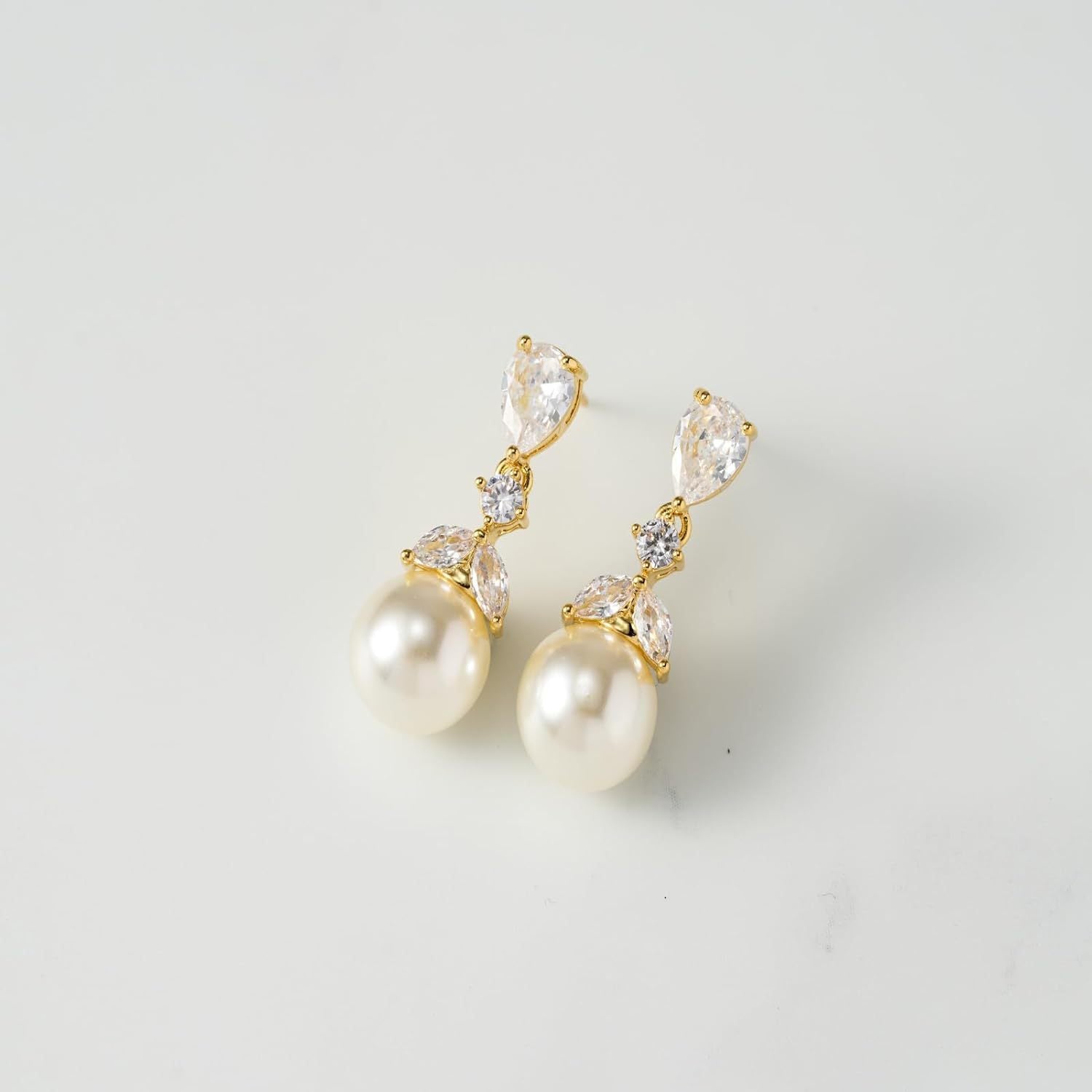 Pearl Earrings Minority Simple Leaves Full Diamond - Dazzle with Pearl Earrings Made for Leafy Fashionistas