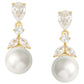 Pearl Earrings Minority Simple Leaves Full Diamond - Dazzle with Pearl Earrings Made for Leafy Fashionistas