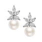 Pearl Earrings Minority Simple Leaves Full Diamond - Dazzle with Pearl Earrings Made for Leafy Fashionistas