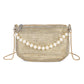 Pearl Special Imitation Diamond Handbag with PVC Oval Design - Teleplus for Women pearl special imitation diamond