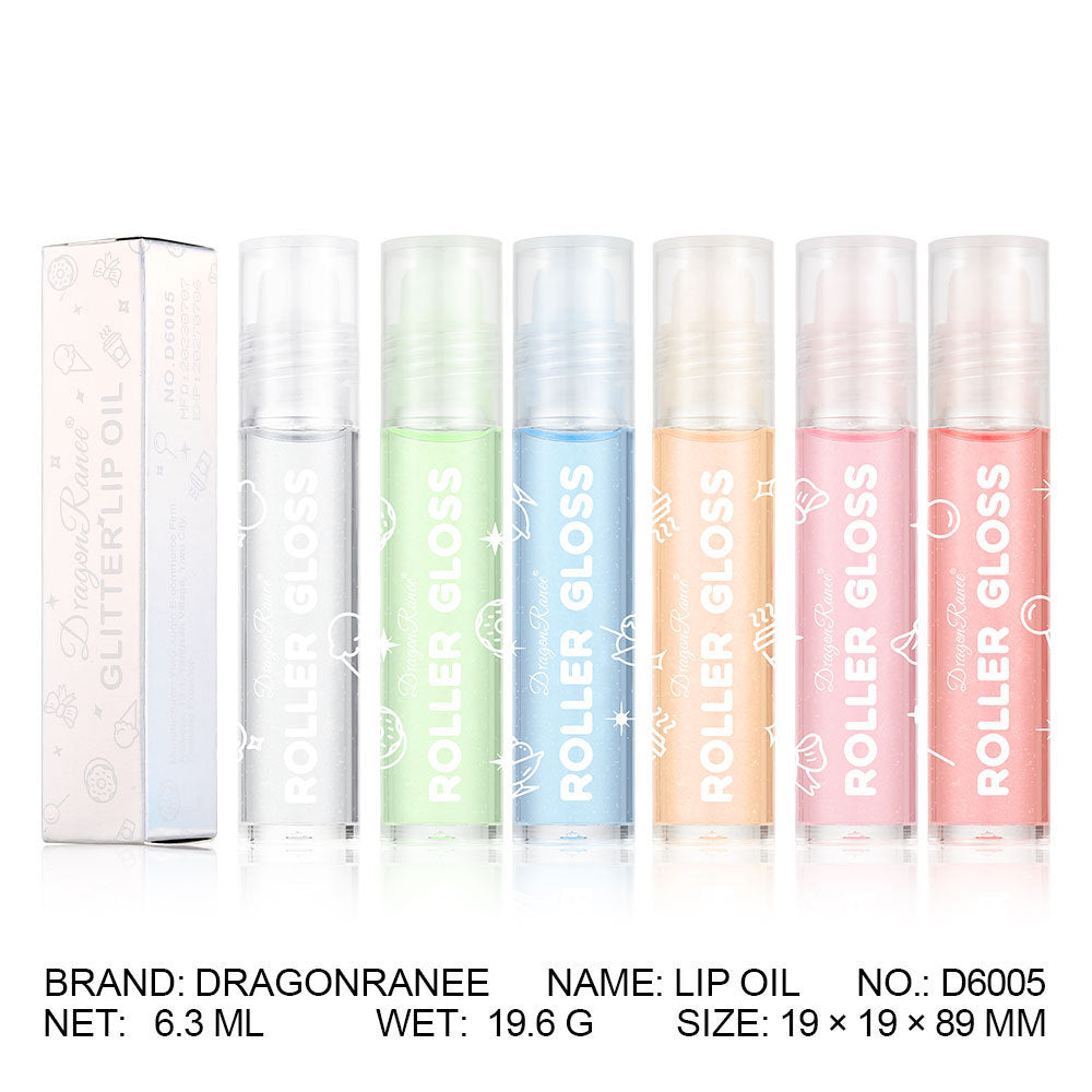 Pearlescent Transparent Lip Gloss with Single Sequin Finish - Teleplus pearlescent transparent lip gloss