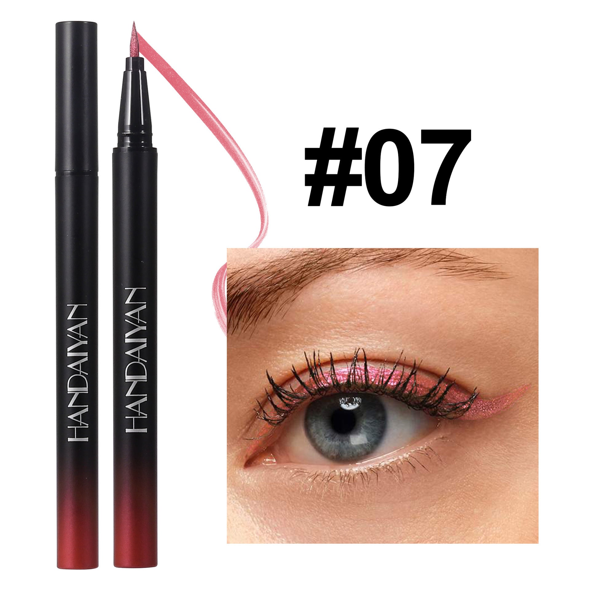 Pearlescent Waterproof Liquid Eyeliner in Metallic Purple Blue Black Shades - Teleplus pearlescent eyeliner waterproof