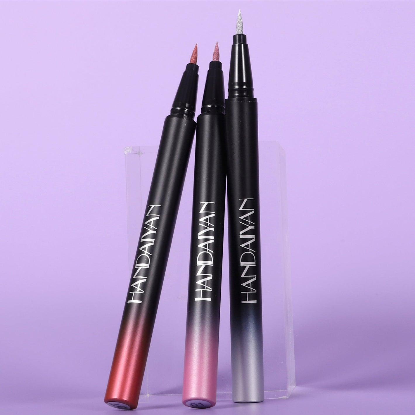 Pearlescent Waterproof Liquid Eyeliner in Metallic Purple Blue Black Shades - Teleplus pearlescent eyeliner waterproof