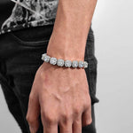 Personality Diamond Stud Hip Hop Men’s Bracelet - Personality Diamond Stud Bracelet width 10mm Unisex