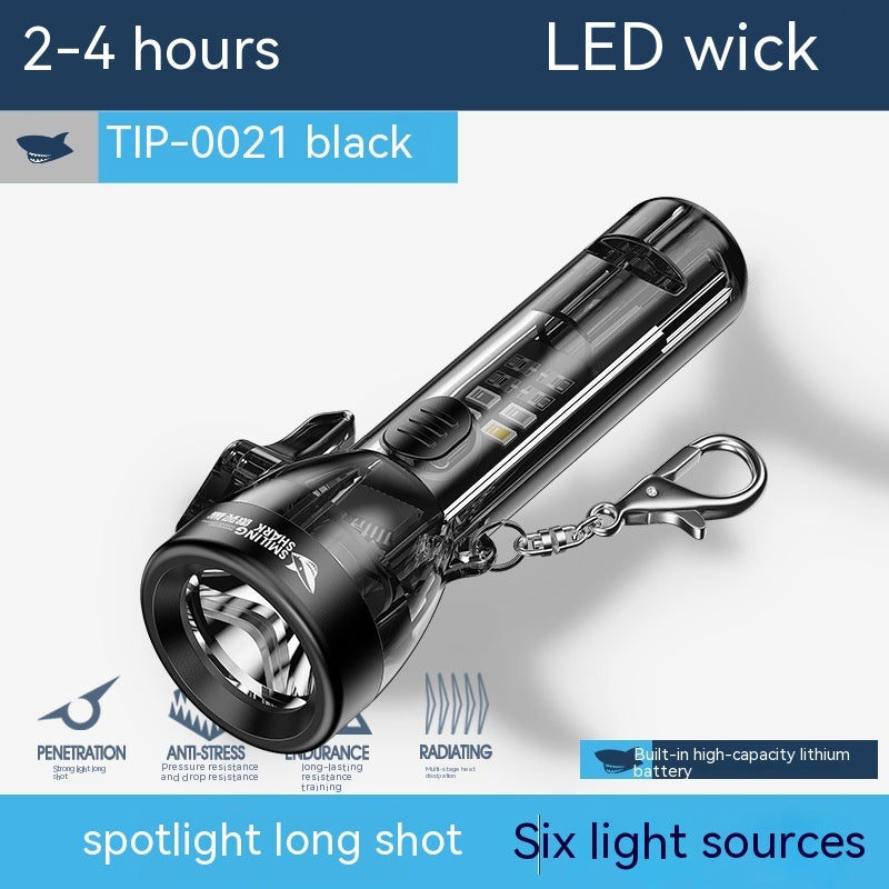 Personality Portable Outdoor Flashlight with Built-in Battery and USB Charging - Teleplus fashion personality portable