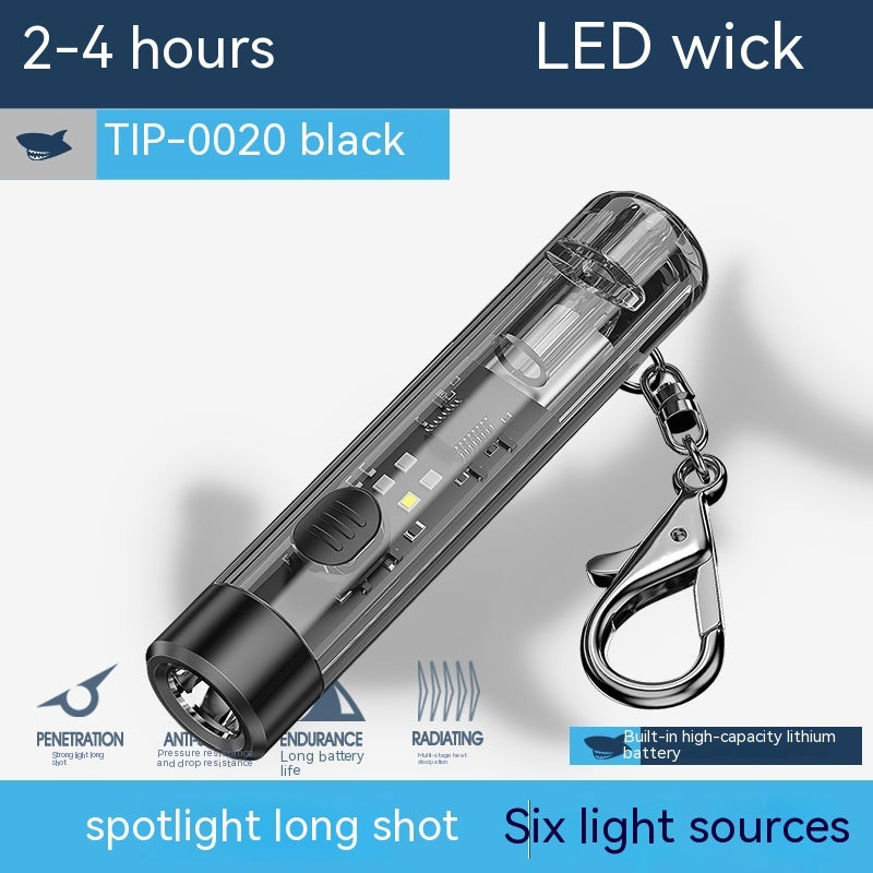Personality Portable Outdoor Flashlight with Built-in Battery and USB Charging - Teleplus fashion personality portable