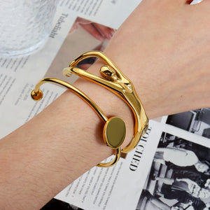 Personality Punk Ins Style Bracelet - Personality Punk Ins Style Bracelet in Gold Stainless Steel