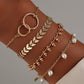 Korean Style Geometric Pearl Bracelet for Women Minimalist Alloy Design - Personalized Bracelets korean style geometric