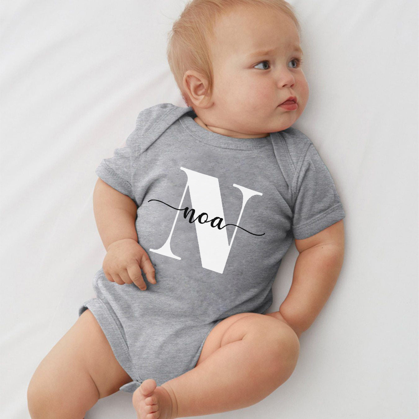 Personalized Baby Name Bodysuit Custom Newborn Name Clothing - Personalized Baby Name Bodysuit for Newborns