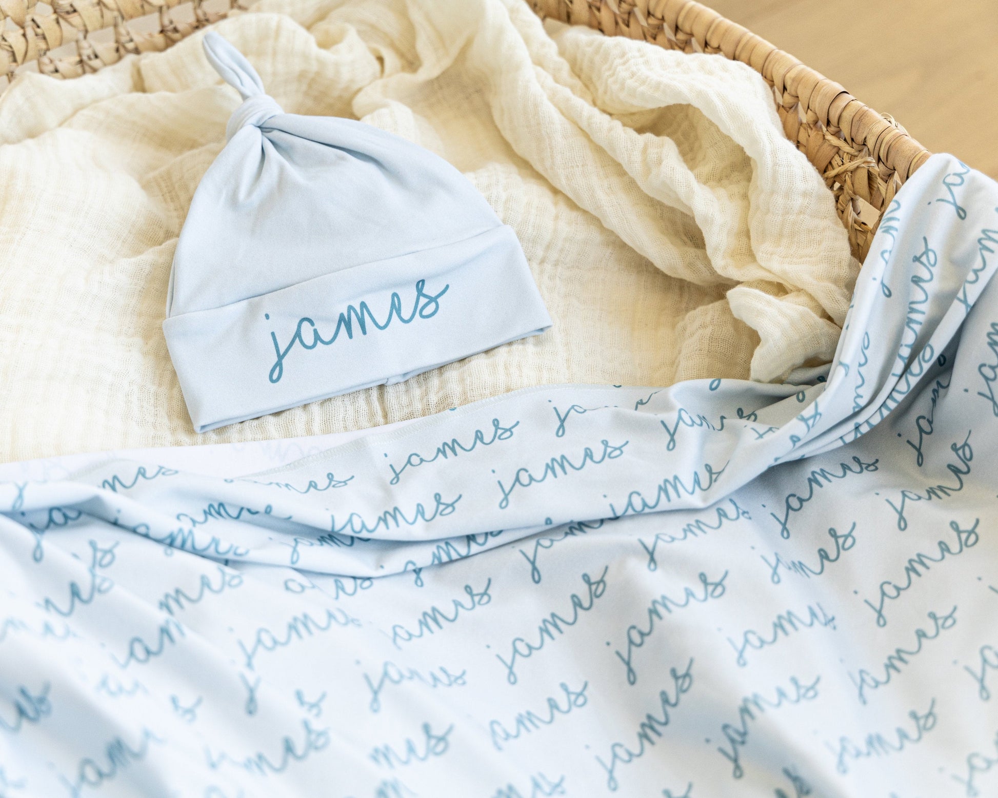 Personalized Baby Swaddle Blanket - Swaddle Blanket with Font Choice for Stylish Newborns