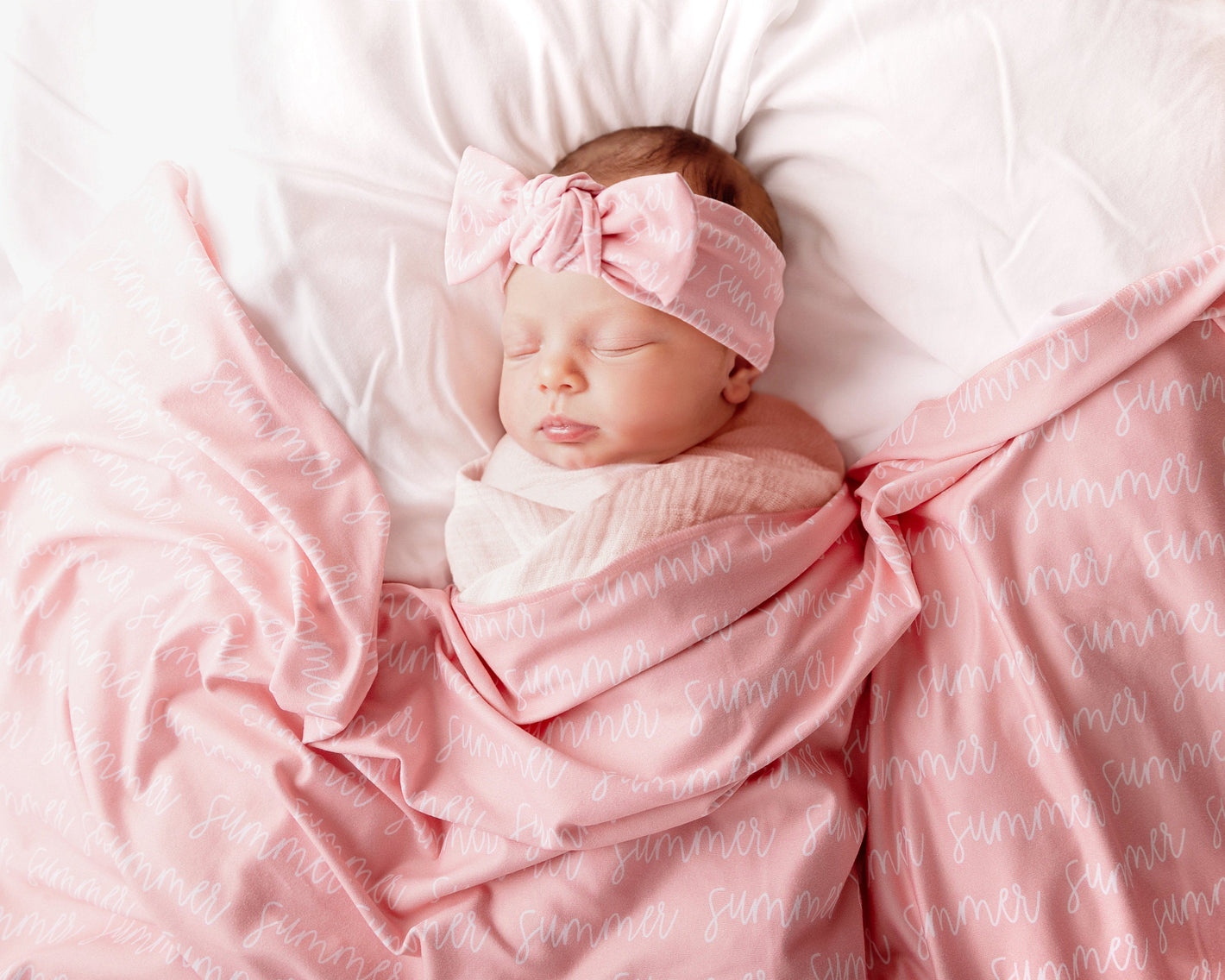 Personalized Baby Swaddle Blanket - Swaddle Blanket with Font Choice for Stylish Newborns