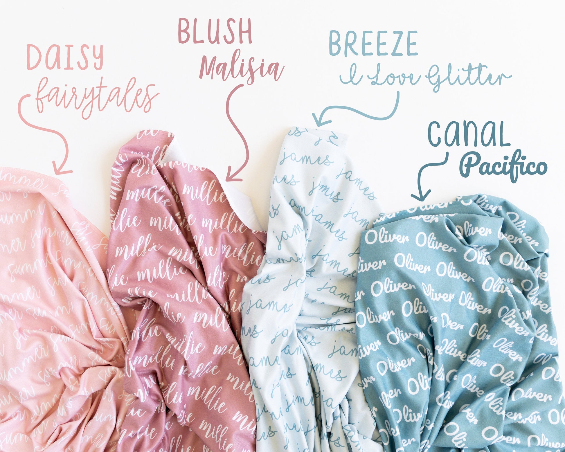 Personalized Baby Swaddle Blanket - Swaddle Blanket That Fits Newborns and Fonts