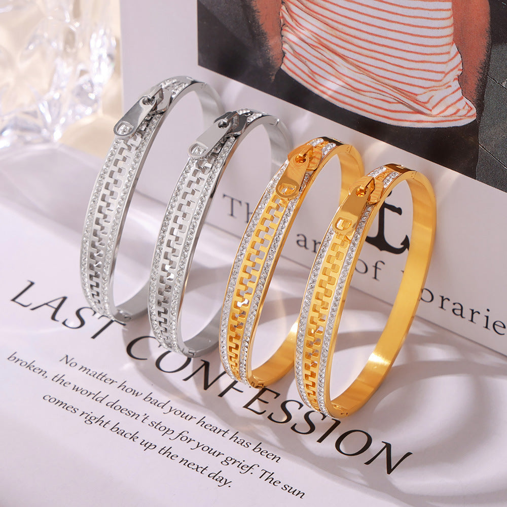 Personalized Creative Design Stainless Steel 18K Gold Plated Bracelet - Personalized 18K Gold Plated Stainless Steel