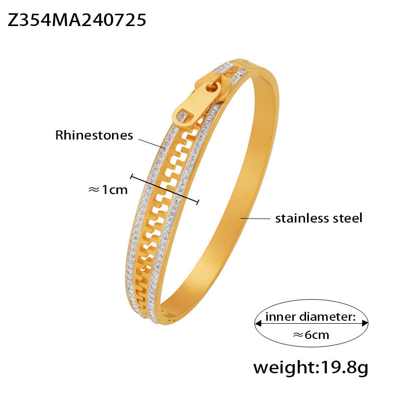 Personalized Creative Design Stainless Steel 18K Gold Plated Bracelet - Personalized 18K Gold Plated Stainless Steel