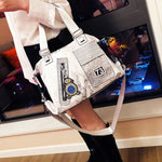 Personalized Diamond Soft Leather Bag with Geometric Pattern and Genuine Accents - Teleplus personalized diamond soft