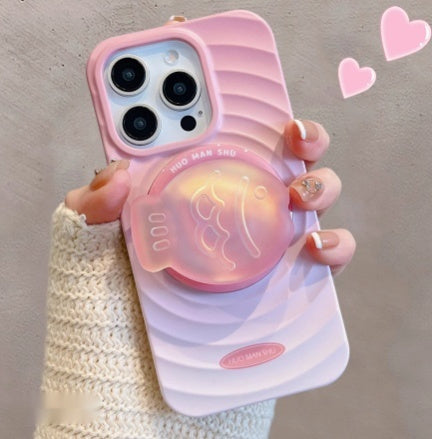 Personalized Gradient Ripple Circle Phone Case with Wind Design - gradient ripple circle wind personalized