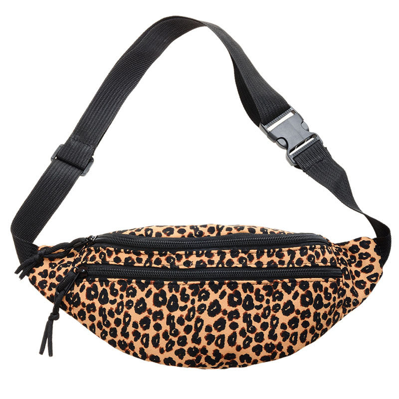 Personalized Leopard Print Fashion Bag with Buckle Pockets - Teleplus personalized leopard print fashion