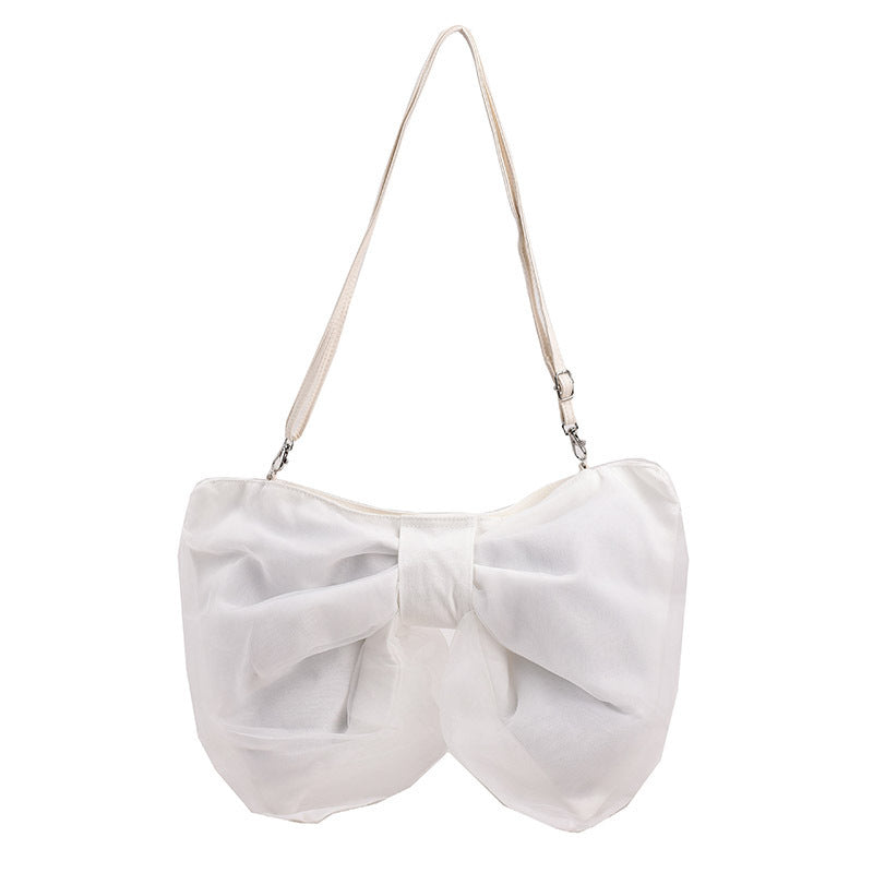 Personalized Shoulder Crossbody Bag with Butterfly Knot Design - butterfly knot personalized shoulder crossbody