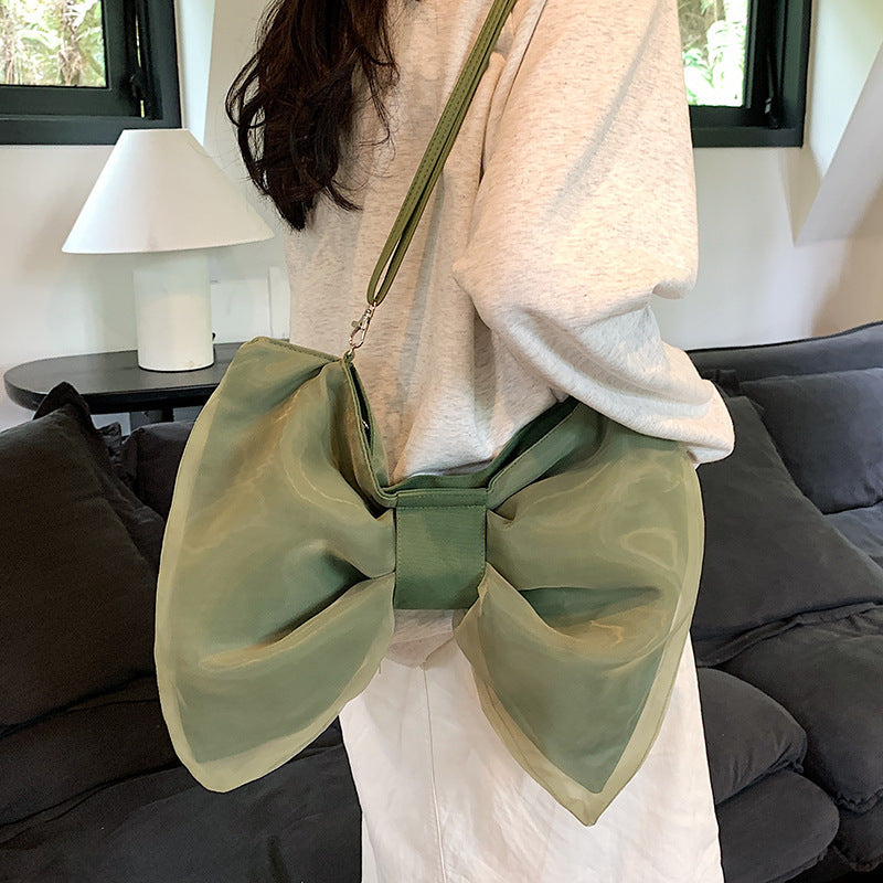 Personalized Shoulder Crossbody Bag with Butterfly Knot Design - butterfly knot personalized shoulder crossbody