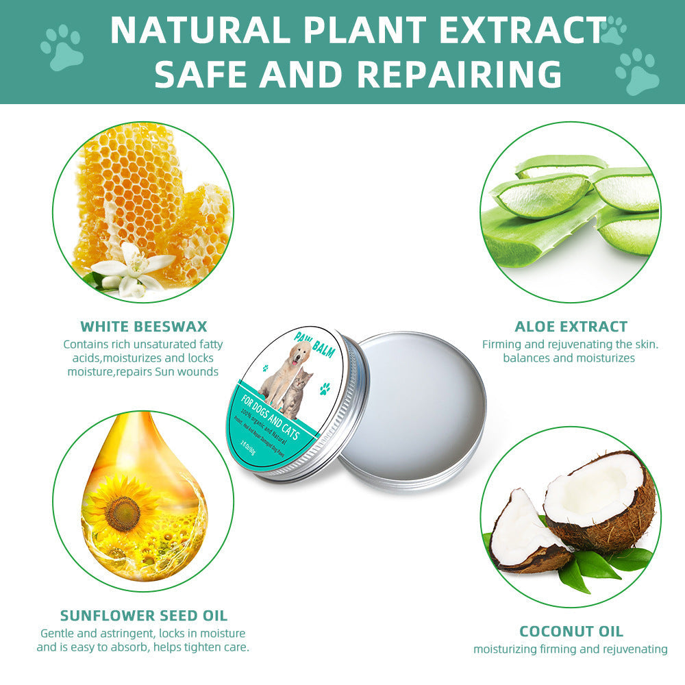 Pet Claw Care Cream for Dogs and Cats Moisturizing Paw Balm 60g - Teleplus pet claw care cream