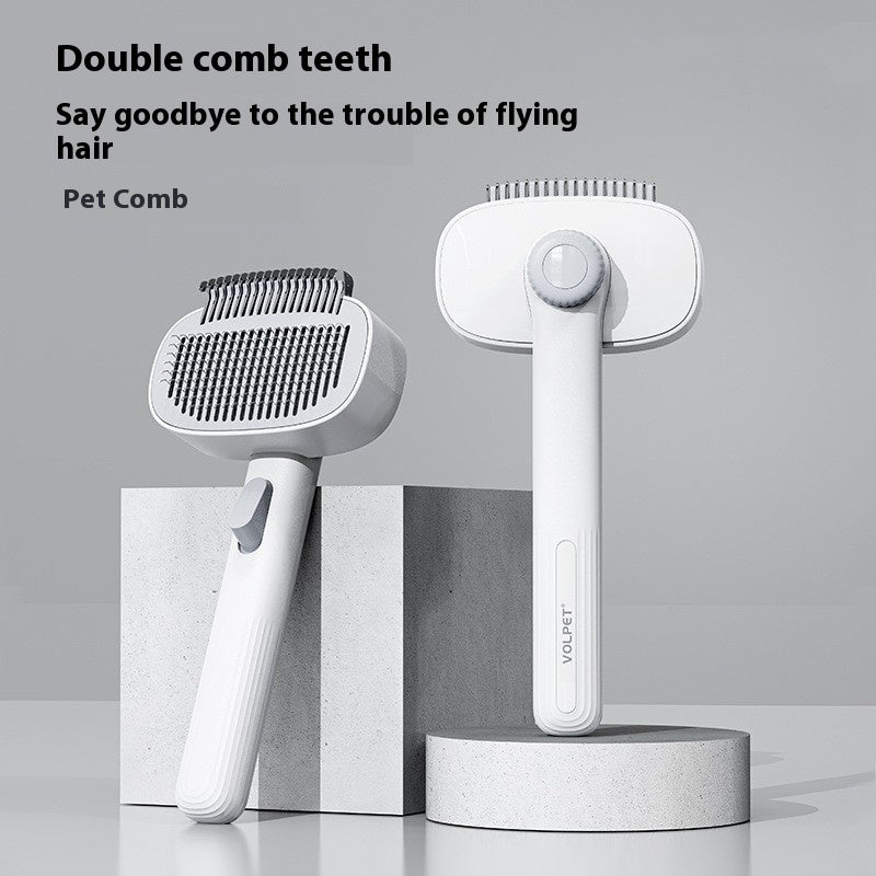 Pet Comb for Cats and Dogs White Detangling Grooming Tool - pet comb