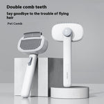 Pet Comb for Cats and Dogs White Detangling Grooming Tool - pet comb