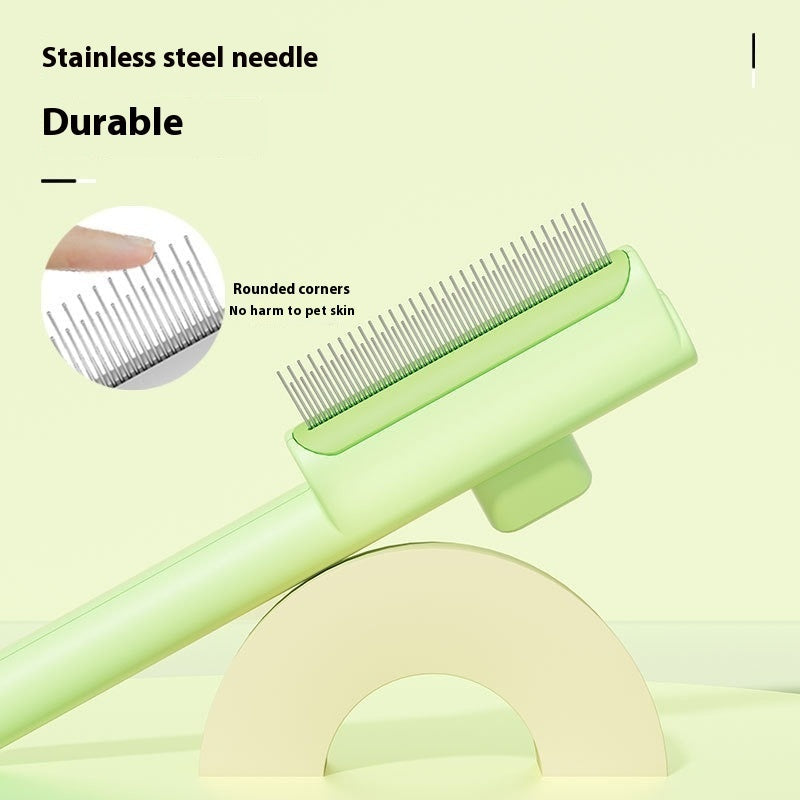 Pet Comb with Dense Gear and Short Teeth for Grooming Dogs Cats - Teleplus dense gear short teeth