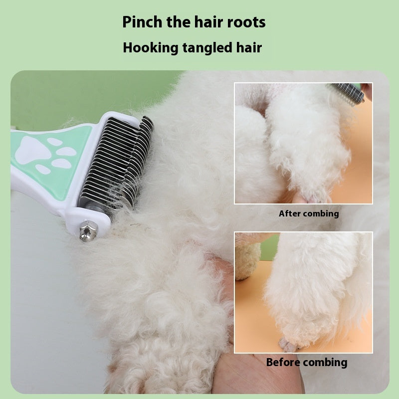 Pet Dematting Comb for Dogs and Cats Knot Remover Grooming Tool - Teleplus