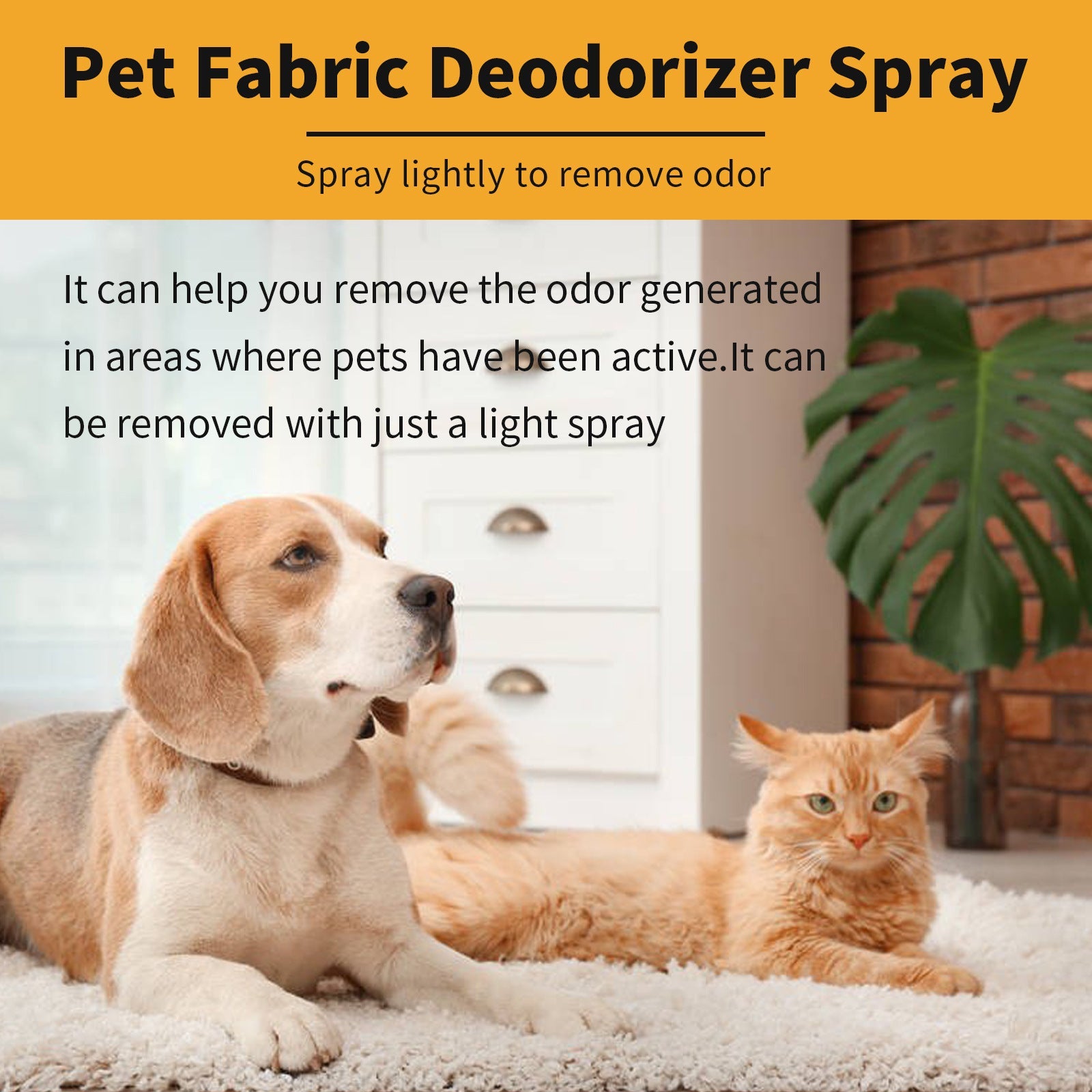 Pet Deodorant Spray Fresh Air Odor Eliminator for Dogs and Cats 120ml - deodorant spray pet
