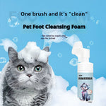 Pet Foot Washing Foam Gentle Cleaning Formula for Dogs and Cats 150ml - foot washing foam pet