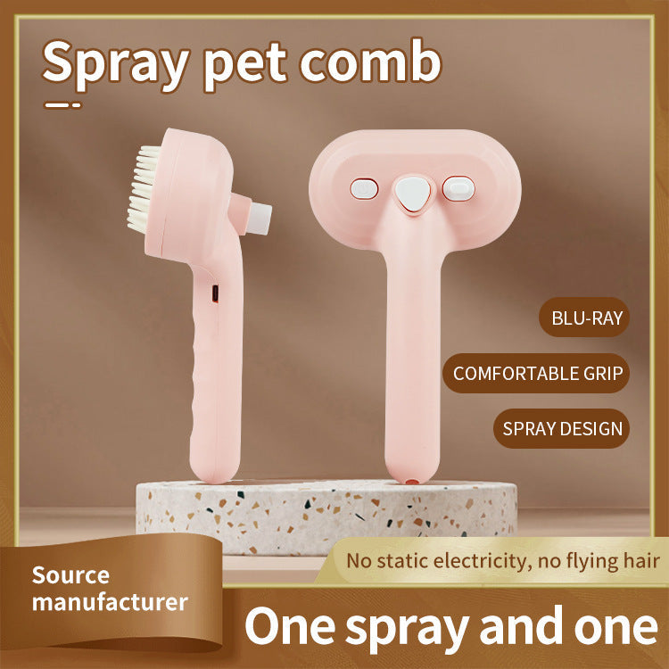 Pet Grooming Comb with Color Box Packaging Silicone Handle for Dogs and Cats - Teleplus box packaging color white