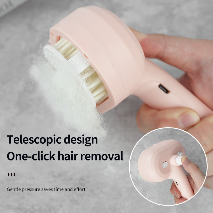 Pet Grooming Comb with Color Box Packaging Silicone Handle for Dogs and Cats - Teleplus box packaging color white