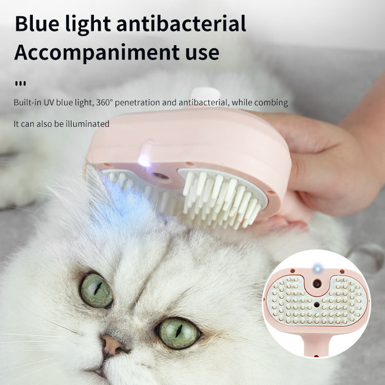 Pet Grooming Comb with Color Box Packaging Silicone Handle for Dogs and Cats - Teleplus box packaging color white