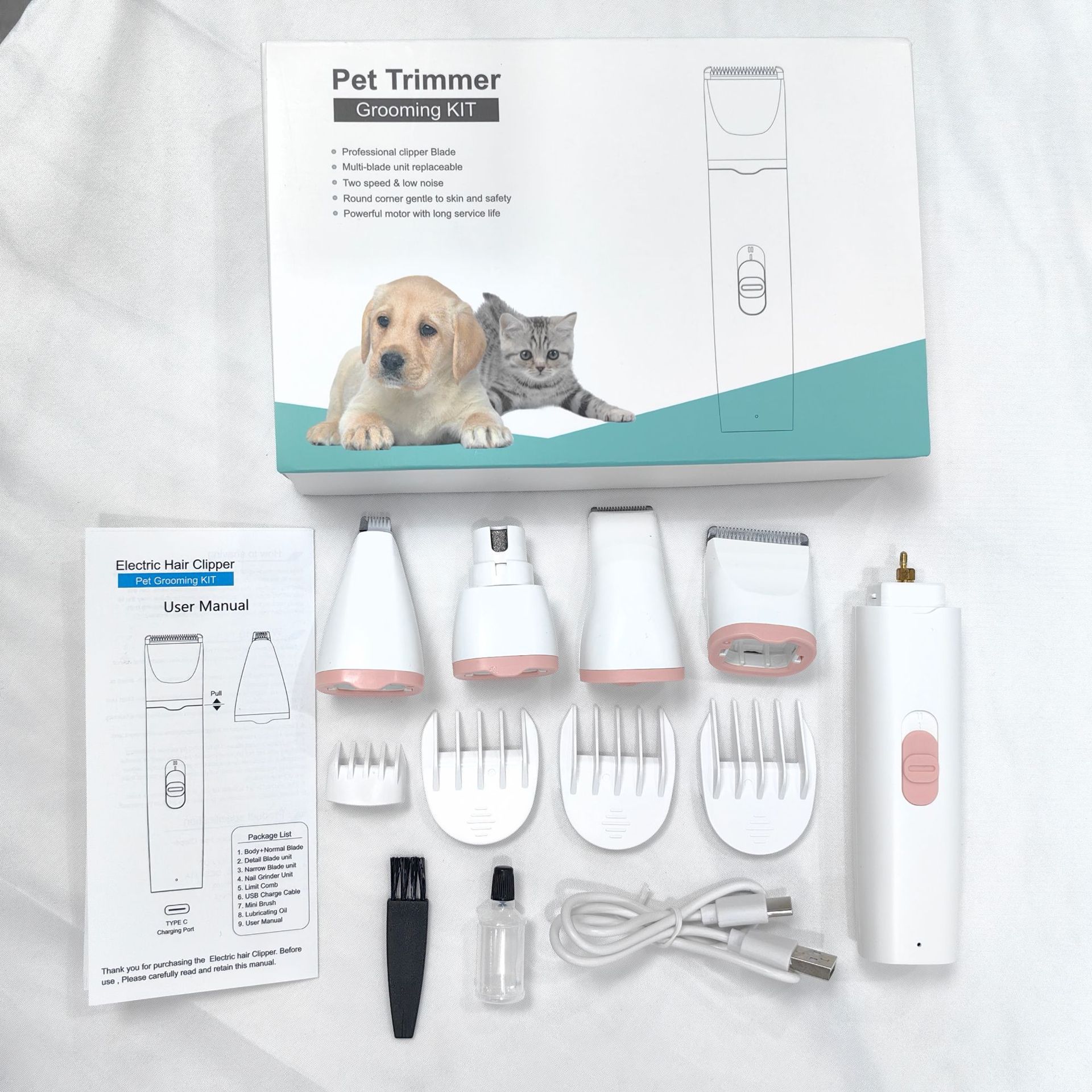 Pet Hair Clippers T66 3-in-1 Suit for Body Local Foot Grooming and Trimming - body + local + foot t66 suit foot hair