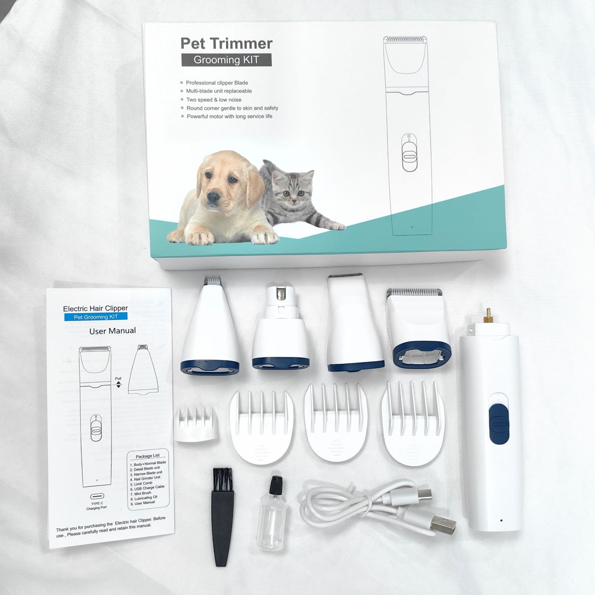 Pet Hair Clippers T66 3-in-1 Suit for Body Local Foot Grooming and Trimming - body + local + foot t66 suit foot hair