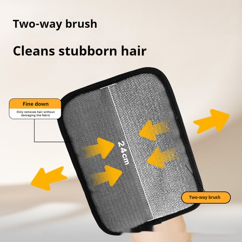 Pet Hair Removal Glove Brush Black Sticky Roller for Grooming and Cleaning - Teleplus hair removal