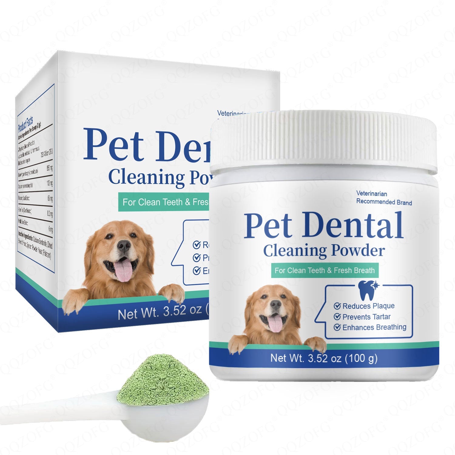 Pet Teeth Cleaning Powder for Dogs and Cats Oral Care 100g - Teleplus teeth cleaning powder