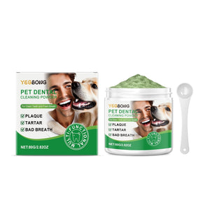 Pet Teeth Cleaning Powder for Oral Care with Green Tea Extract - Teleplus teeth cleaning powder