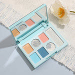 Petals Eye Shadow Set with Matte Plate in Blue for Student Makeup - Teleplus petals eye shadow plate matte students